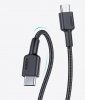 AUKEY CB-CD45 nylonowy kabel Quick Charge USB C - USB C | 0,9m | 3A | 60W PD | 20V